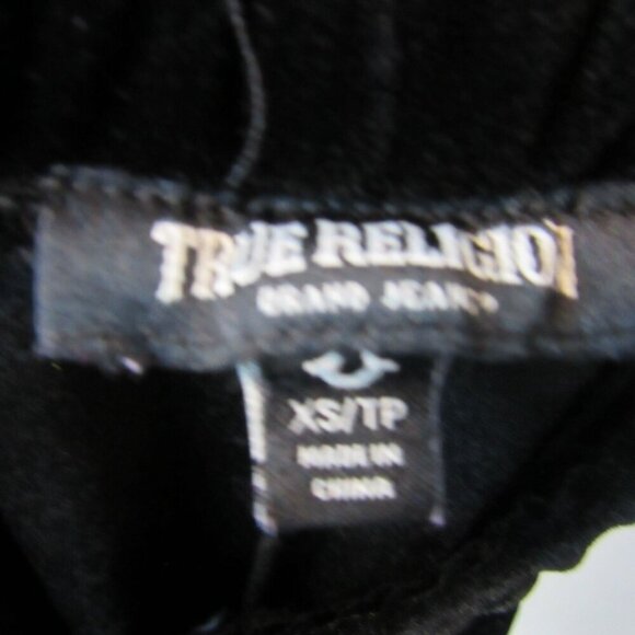 True Religion Velour Joggers Black Velvet Sweatpants Women's XS - Picture 5 of 5